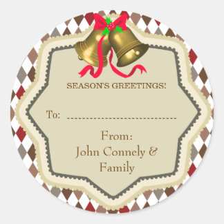 Sticker voor kerstcadeautjes, gebrandmerkt Label