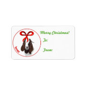 Sticker voor kerstcadeautjes met Label van Boer Go (Voorkant)