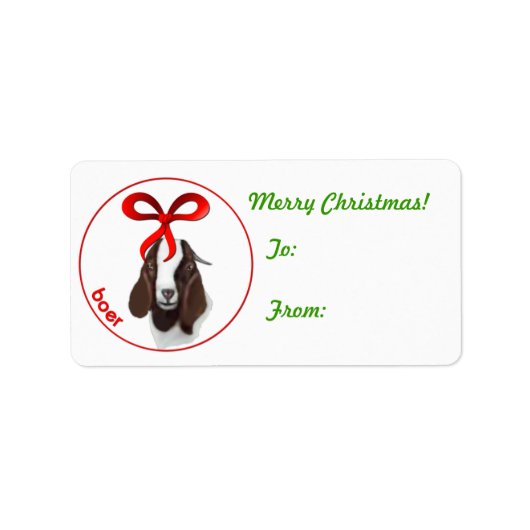 Sticker voor kerstcadeautjes met Label van Boer Go (Voorkant)
