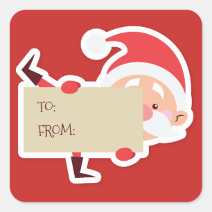 Sticker voor kerstcadeautjes voor kerstmis