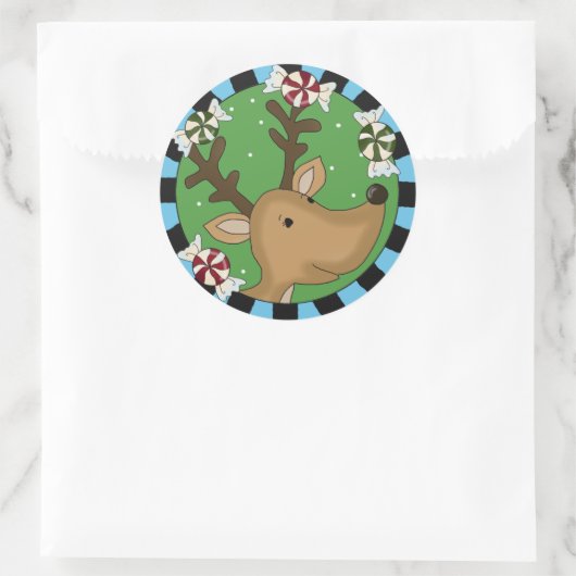 Sticker voor kerstfeestbeesten (Tas)