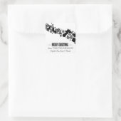 Sticker voor kerstfeestdagen in Balck en White (Tas)