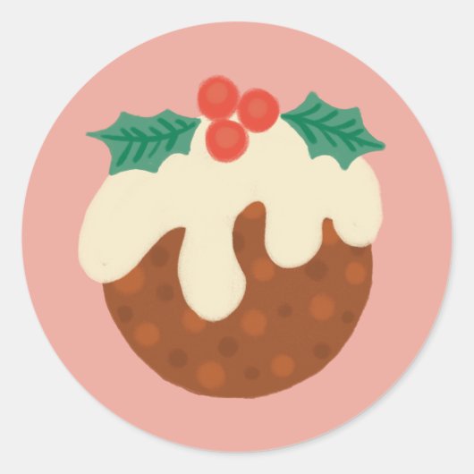 Sticker voor kerstpudding (Voorkant)