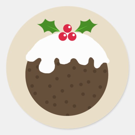 Sticker voor kerstpudding (Voorkant)