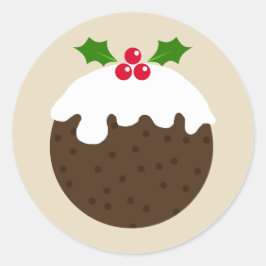 Sticker voor kerstpudding