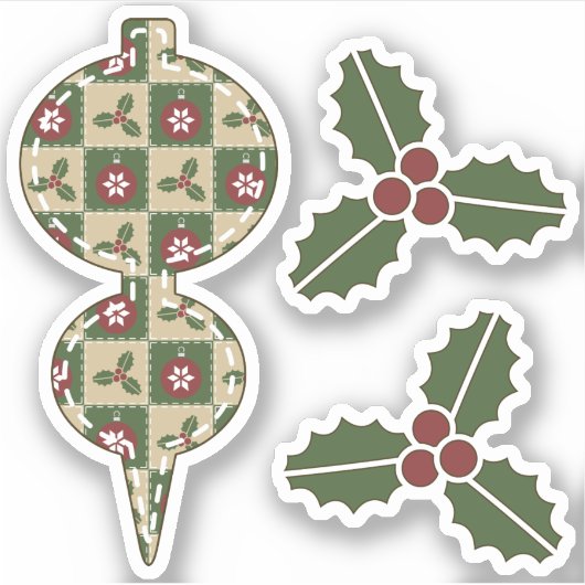 Sticker voor kerstquilt Contour (Voorkant)