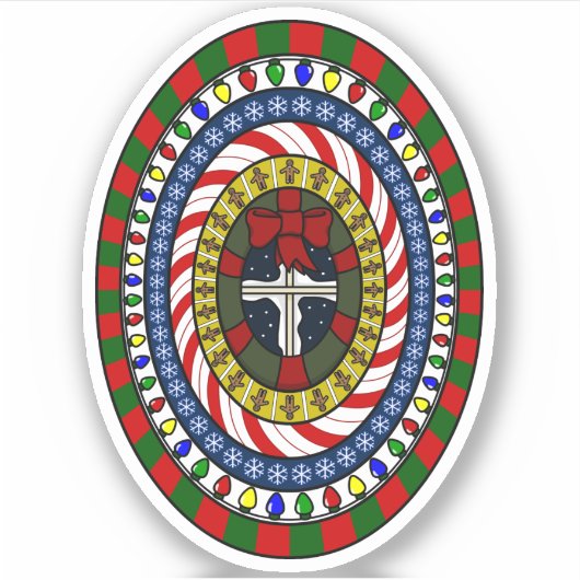 Sticker voor kerstviering (Voorkant)