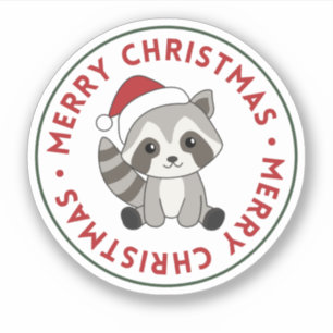 Sticker voor kerstwintervakantie met rotatie
