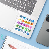 Sticker voor kleurrijke aanmoediging (Laptop met iPhone)