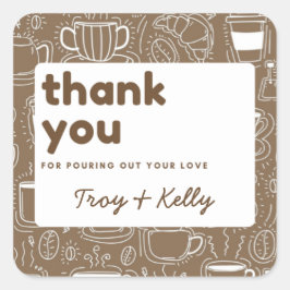 Sticker voor koffiedouche favor