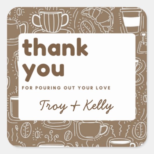 Sticker voor koffiedouche favoriet (Voorkant)