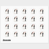 Sticker voor koppel liefdesgebaar (Vel)