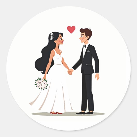 Sticker voor koppel liefdesgebaar (Voorkant)