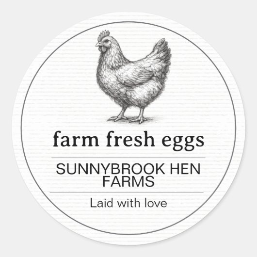 Sticker voor label op eierdoos van boerderijkwalit (Voorkant)