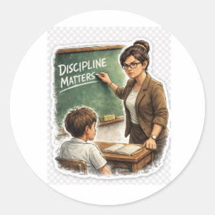 Sticker voor leraren 'Discipline is belangrijk'