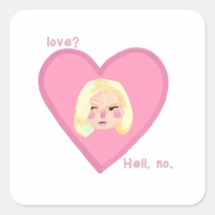sticker voor liefde haat meisje