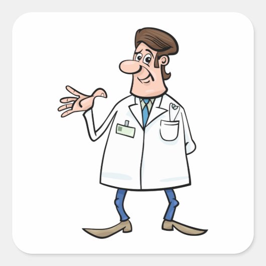 Sticker voor medisch specialist Square (Voorkant)