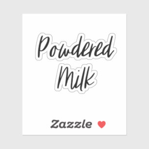 Sticker voor melkpoederopslag