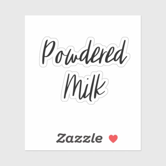 Sticker voor melkpoederopslag (Vel)