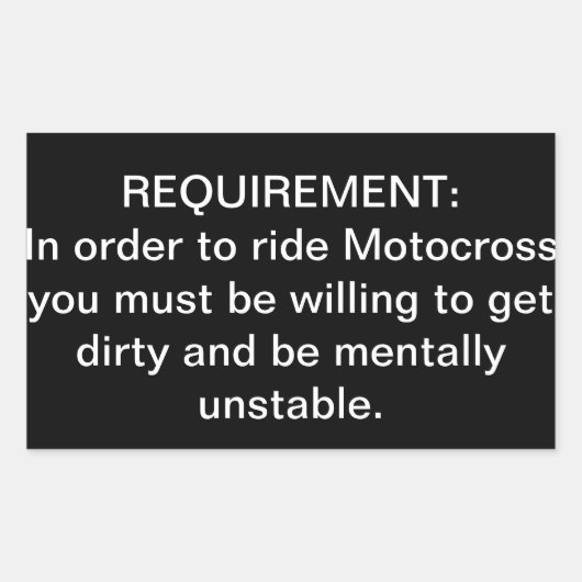 sticker voor "mentaal instabiele motorcross"-verei (Voorkant)