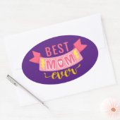 Sticker voor Moederdag in retro stijl. (Envelop)