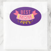 Sticker voor Moederdag in retro stijl. (Tas)