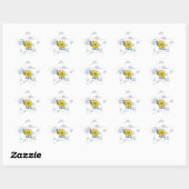 Sticker voor Monster Bash in de Wolken verjaardags (Vel)
