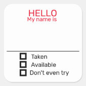 Sticker voor naam van funny Party-tag (Voorkant)