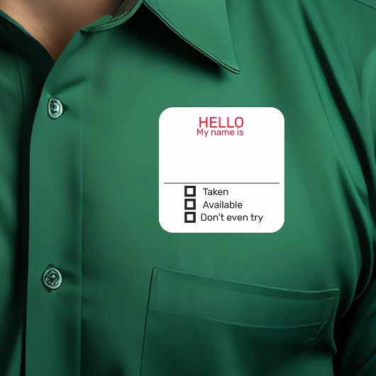 Sticker voor naam van funny Party-tag