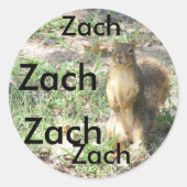 Sticker voor naam ZACH (Voorkant)