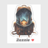 Sticker voor nachtkamp backpack | Uitknip sticker (Vel)