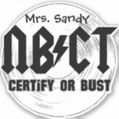 Sticker voor National Board Certified docent (Voorkant)