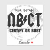 Sticker voor National Board Certified docent (Vel)