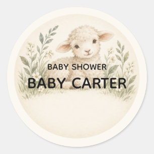 Sticker voor neutrale baby shower favor voor klein