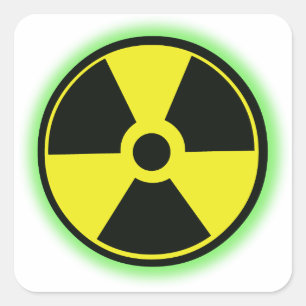 Sticker voor nucleaire risico's