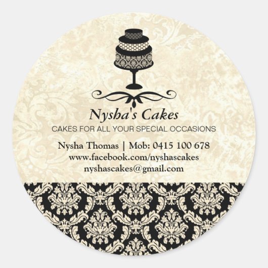 Sticker voor Nysha's Cakes (Voorkant)
