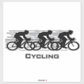 Sticker voor ontwerpcontour fietsen (Vel)