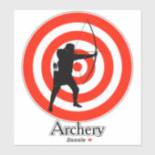 Sticker voor ontwerpcontrole boogschieten (Vel)
