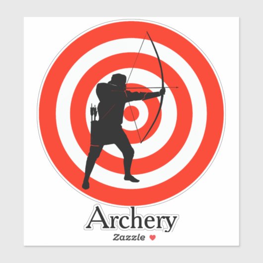 Sticker voor ontwerpcontrole boogschieten (Vel)