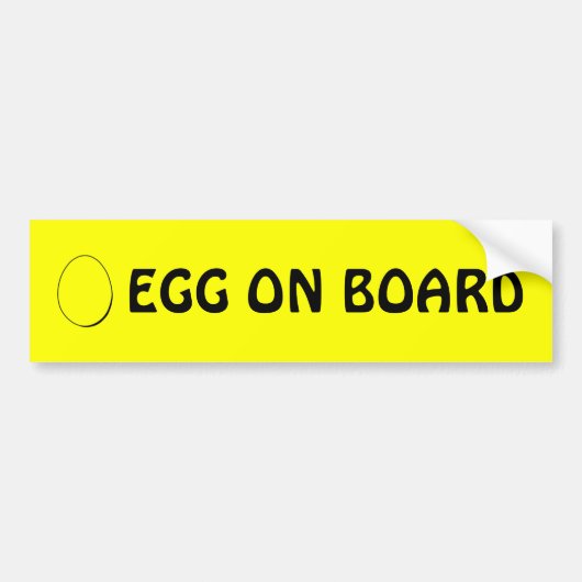 Sticker voor op de bumper: Ei aan boord (Voorkant)