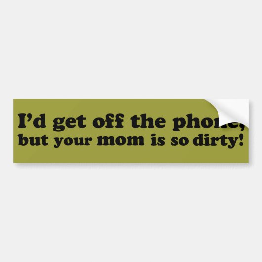 Sticker voor op de bumper: 'Van de telefoon af' (Voorkant)