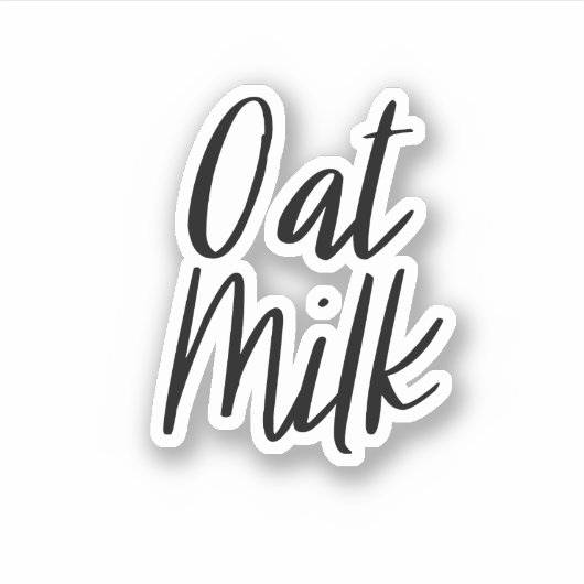 Sticker voor opslag van havermelk (Voorkant)