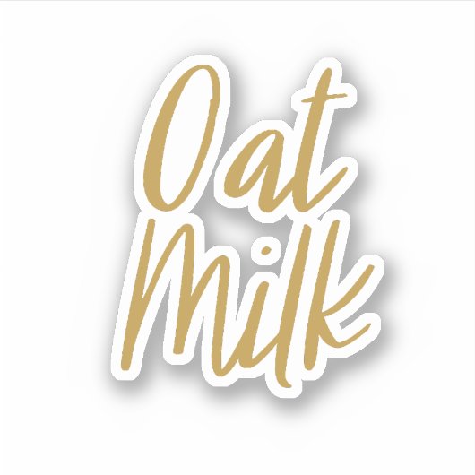 Sticker voor opslag van havermelk (Voorkant)