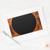 Sticker voor oranje en zwarte fractale achtergrond (Envelop)