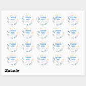 Sticker voor Outer Space Baby Shower Round (Vel)
