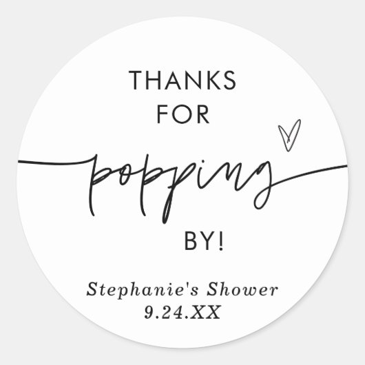 Sticker voor popcorn favoriet, bedankt voor het la (Voorkant)