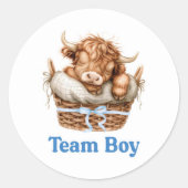 Sticker voor preppy stier of vaars team jongen (Voorkant)