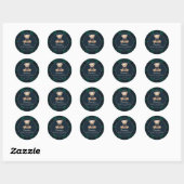 Sticker voor Preppy Teddy Beer Baby Shower (Vel)