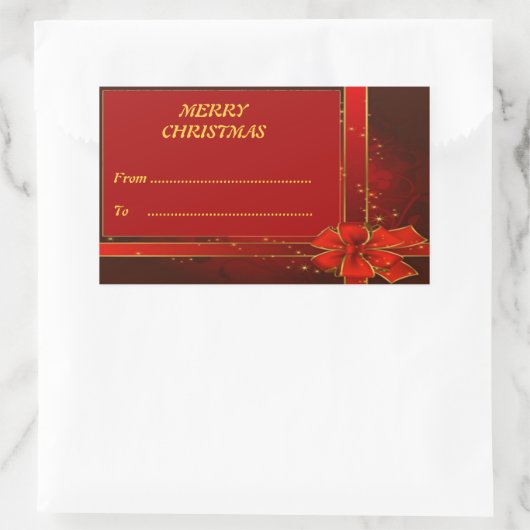 Sticker voor pretkerst (Tas)