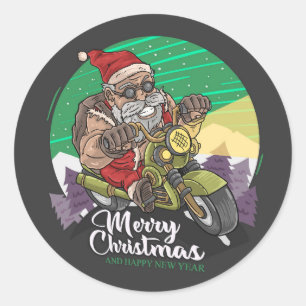Sticker voor prettige kerstbiker